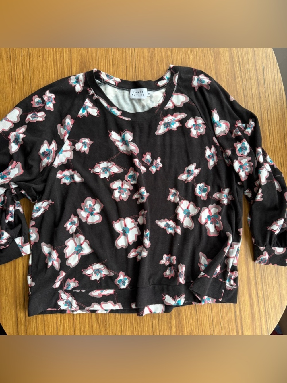 Tanya Taylor Floral Boxy Stretch Top 3X - Picture 1 of 6